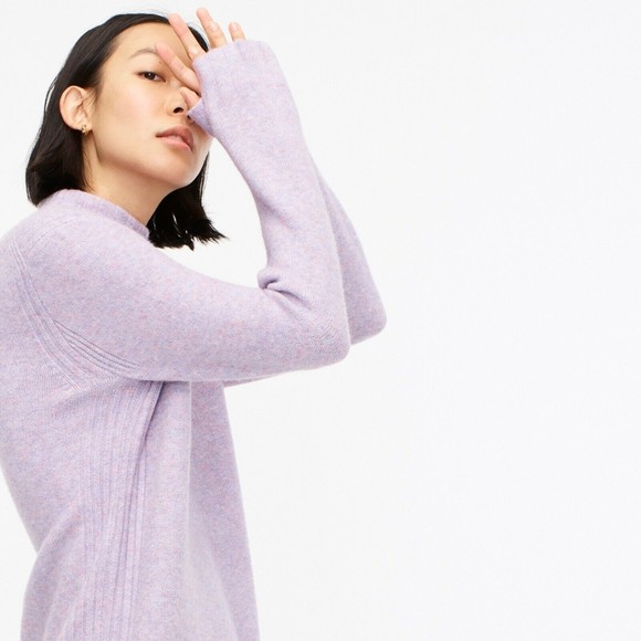 NWT Womens Size XXS J. Crew Violet Mockneck Shift Supersoft Yarn Sweater Dress - Picture 3 of 5